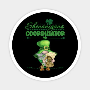 Shenanigans Coordinator St Patricks Day Gnomes Cute Green Magnet